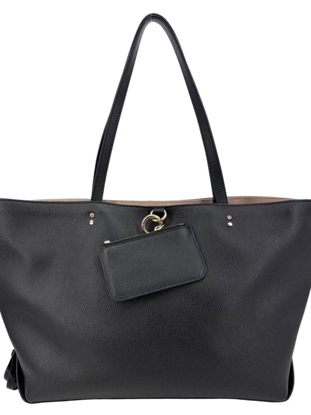 Chloe Sense Grained Calfskin Leather Tote Bag Black